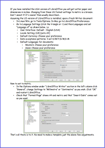 LibreOffice - US to Metric